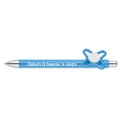 Pix blue cu spinner, Zambeste Dumnezeu te iubeste! Pix blue cu spinner, Zambeste Dumnezeu te iubeste!